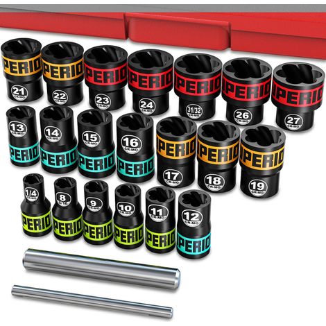 Coffret de 6 Extracteurs D'écrous, Extracteurs de Boulons 1/2" (1/5)