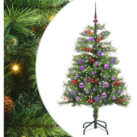 vidaXL Albero di Natale artificiale Verde 150 cm PVC e Metallo