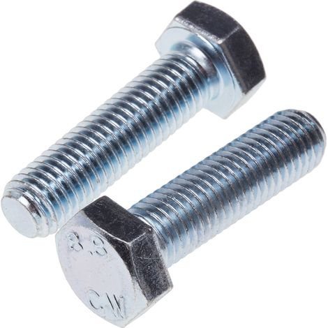 Vis à tête hexagonale, Acier Zingué, M12 x 45mm ( Prix pour Sachet de 50 )