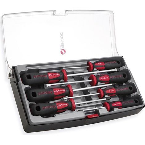 Schraubendreher-Set in Kunststoffbox, 7-teilig, Profi DOGHER 330-003