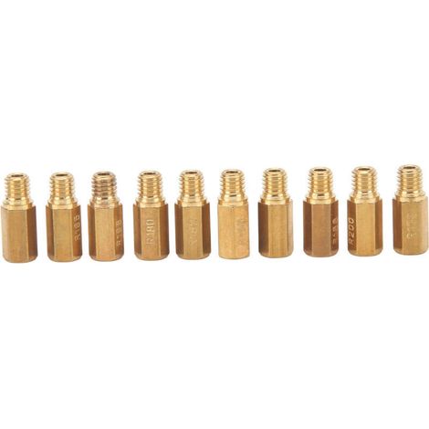 10 ugelli principali per carburatore in metallo, filettatura 5 mm x 0,8, adatti per modelli di carburatore Keihin PWK, PE, OKO, KOSO e altri.