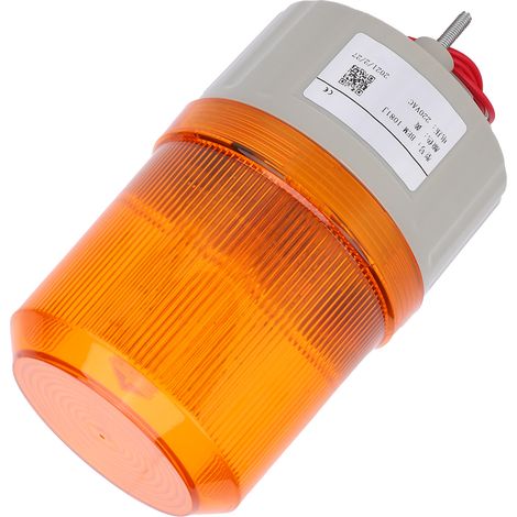 Lampe de chantier LED avec alarme sonore et visuelle BERM BEM-1081J, 220V, jaune, signalisation d'urgence et avertissement lumineux. (1/5)