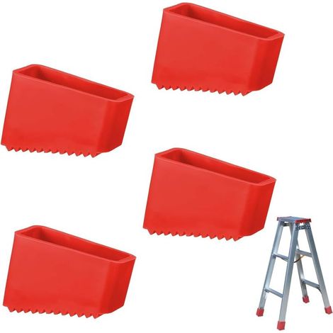 Lot De 4 Embouts En Caoutchouc Pour Pieds D'Échelle,50 20mm,patin Escabeau,Couvre-Pieds Antidérapants En Caoutchouc - Protection De Sol Pour Échelles Télescopiques (1/5)