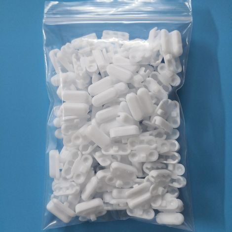 Ensemble de 100 connecteurs à perles blanches pour stores verticaux et stores vénitiens/stores enrouleurs avec attaches à perles. (1/5)
