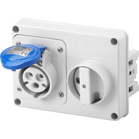 Presa Interbloccata 2P+T IP44 16A Senza fondo Gewiss GW66104 (1/2)