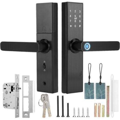 WiFi Touchscreen Password IC Card Smart Door Lock with Mechanical Key for Tuya