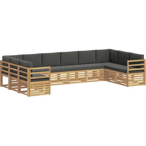 Conjunto de Sofá Seccional 10 pcs Blanco y Antracita vidaXL (1/5)