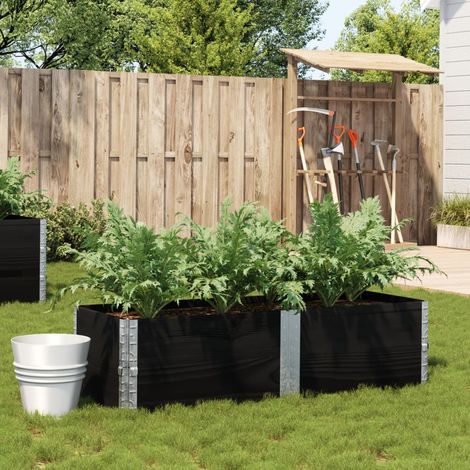 Jardinera de madera maciza de pino negro 150x50 cm (1/5)