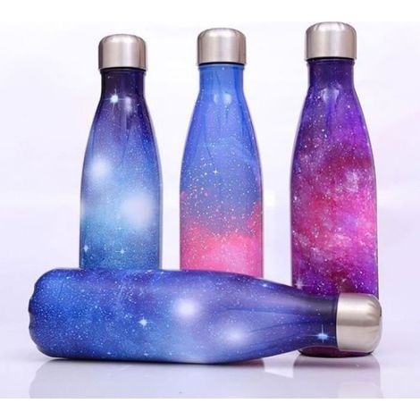 Bouteille d'eau Isotherme en Acier Inoxydable Gourde Sport 500ml Galaxie C: Violet (1/4)