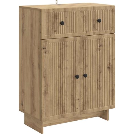 Sideboard Artisan Oak 66 x 34.5 x 90 cm Engineered Wood vidaXL