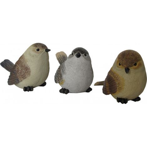 JUEGO DE 3 PÁJAROS 15,2X9X10,5 CM