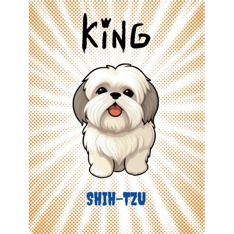Placa del rey Shih Tzu - 20x28 cm