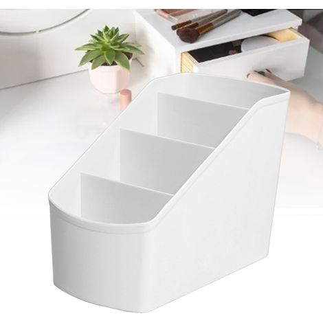 Multifunktions-Schreibtischorganizer aus Kunststoff mit 4 Fächern, Stift-, Bleistift- und Fernbedienungshalter für Zuhause und Büro (1/5)