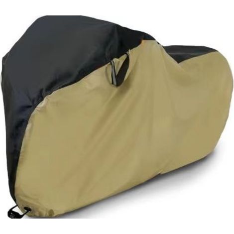 LAN Noir bicolore XXL (200 x 85 x 110 mm avec bandes réfléchissantes orange)Housse de VTT en tissu Oxford 210D, housse de cyclisme, housse de vélo, fermeture à œillet en aluminium, bande réfléchissant (1/5)