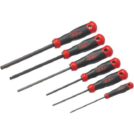 Jeu de clés Allen en Droite SAM 3mm Tête sphérique, Tournevis à six pans 6 pièces ( Prix pour 1 ) (1/2)