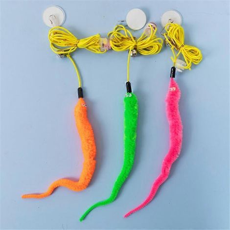 Jouet interactif pour chaton : baguette à chat, disque collant, balançoire élastique amusante, accessoires pour chat. (1/4)