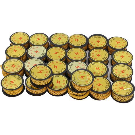 Ensemble de 26 marqueurs de câbles tubulaires, lettre EC, numéro PVC A à Z, marquage codé 6 m² (1/5)