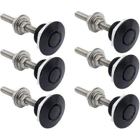 Lot de 6 goupilles de capot en aluminium de 3,2 cm (1,25 pouce) - Loquet de verrouillage à dégagement rapide pour pare-chocs, clip de verrouillage de plaque d'immatriculation, bouton-poussoir pour cap (1/5)