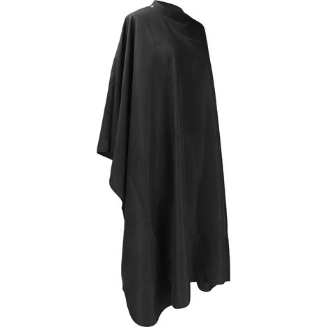 Tablier de coiffure imperméable réglable, cape de barbier pour coupe de cheveux, salon de coiffure, noir (1/5)