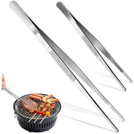 2 Pièces Pince Cuisine 30 cm et 20 cm, Pince Cuisine Inox Professionnel, Pince de Cuisine pour Cuisiner Griller et Cuire (1/4)