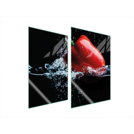 PIASTRA PROTETTIVA IN VETRO PER CUCINA 2x35x52 PEPPER (1/5)