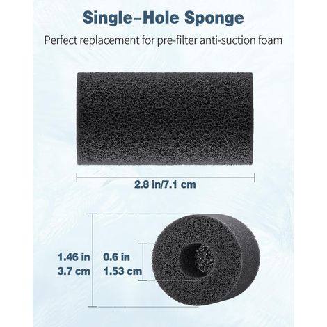 Mousse de Pré-filtre pour Aquarium Cartouche d'Éponge Filtrante Protectrice pour Pompe et Filtre de Bassin Manchon en Mousse pour Entrée d'Eau Crépine d'Aquarium Anti-aspiration pour Crevettes et Pois