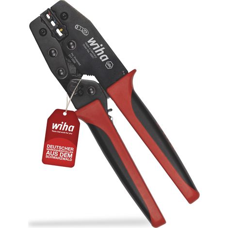 Wiha Alicates de engastar negro capacidad 0,5 a 6 mm²