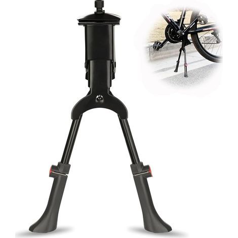 Béquille de vélo double - Hauteur réglable de 61 à 71 cm - Charge maximale : 30 kg - Pour vélo de ville, VTT et vélos de trekking (1/5)