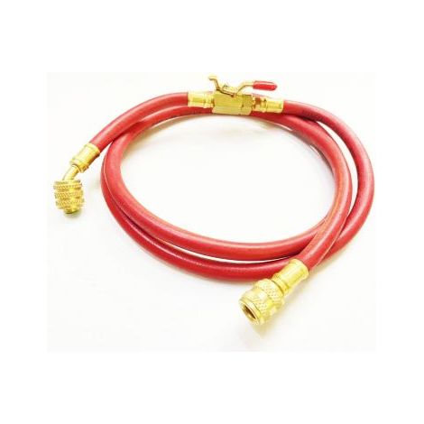 TUBO FLESSIBILE SINGOLO PER GAS CON RUBINETTI A SFERA 45° R410 1,5 MT (28692)