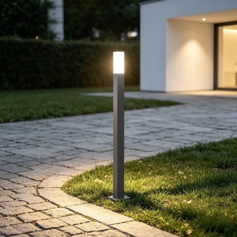 Mai & Mai Lampe sur Pied Extérieur Gris foncé Éclairage Extérieur de Jardin LED IP65 Desgin Deus Lumina 38x38x806mm (1/5)