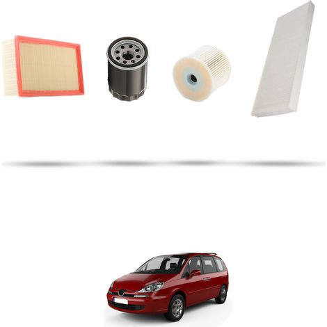 Kit tagliando 4 filtri compatibile con Peugeot 807 2.0 HDI FAP 79kw dal 2006 (1/5)