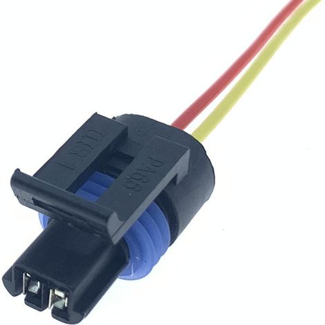 12162195 Connecteur de faisceau de câblage automobile noir à 2 broches étanche universel, séparateur huile-eau résistant à la température de l'eau 0441201 -- Connecteur simple