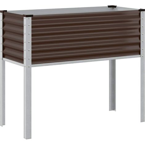 Maison Exclusive - Jardinera de acero marrón 100x45x90 cm