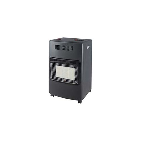 STUFA INFRAROSSI A GAS GPL VENTILATA 4200W NERA cm.42x36x72h. peso Kg.10 SYNTESY