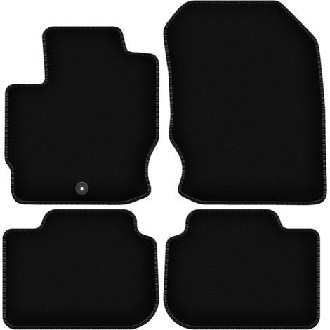 Tappetini BASIC in velluto nero per: Mitsubishi Colt VII HB senza bocchette di ventilazione (2008-2012) (1/5)