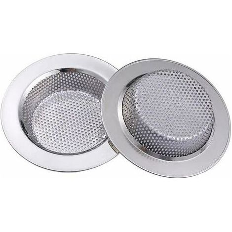 2Pcs Filtre évier Cuisine, Filtre à évier en Acier Inoxydable, Grille pour evier Cuisine, Plus épais, diamètre extérieur 112 mm (1/5)