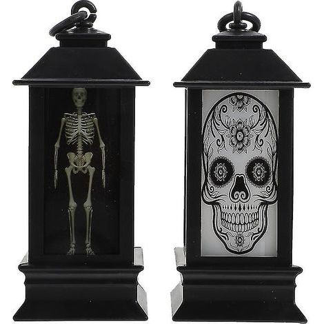 Lot de 2 lanternes d'Halloween pour décorations d'Halloween (1/3)