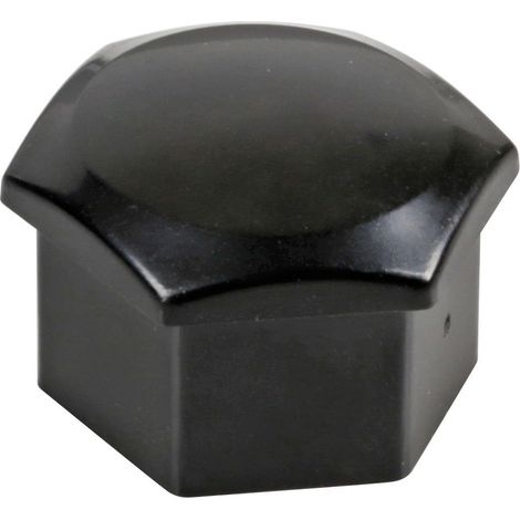 Black Nut Caps, 20 copribulloni in ABS - Ø 17 mm
