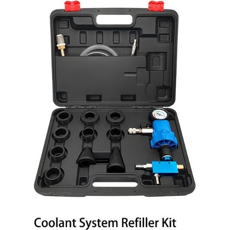 Kit d'outils Purge sous Vide et de Remplissage de Système de Liquide de Refroidissement de Radiateur de Voiture, Kit de Remplissage de Liquide de Anti-Gel du réservoir d'eau Automobile (1/4)