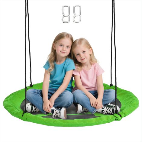 Portique de balançoire avec balançoire nid d'oiseau Ø 110 cm (1/5)