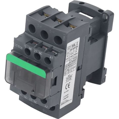 Contacteur 38 A 1 NO 1 NF, bobine 380 V AC 24 V, haute sensibilité, interrupteur électrique industriel basse tension (1/5)