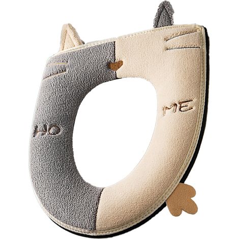 Funda Para Asiento De Inodoro - Diseño De Cohete Espacial - Tela Suave De Felpa Con Cremallera - Para Tapar Tapa De Inodoro - 1 Unidad (1/5)