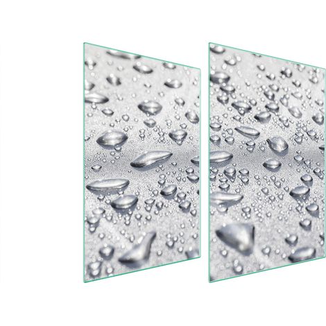 GLASSCHUTZPLATTE FÜR KÜCHE 2x35x52 TROPFEN (1/5)