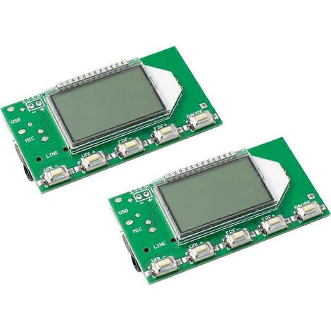 Module émetteur FM numérique, carte microphone sans fil stéréo, modulation de fréquence avec écran LCD, entrées ligne/USB/micro (1/5)