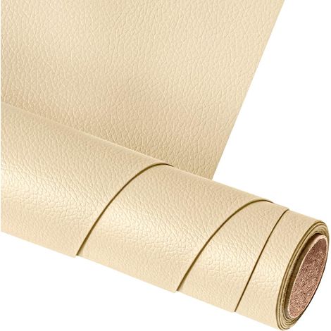 Adesivo per riparazione pelle 300 x 140 cm, adesivo per divani in similpelle, toppa di riparazione per pelle PU, per riparare e rinnovare sedili auto, beige (1/4)