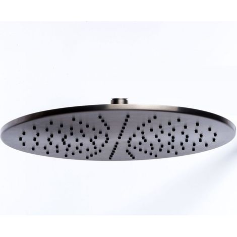 Soffione Doccia Tondo Diametro 30 cm Nero Tevere (1/2)