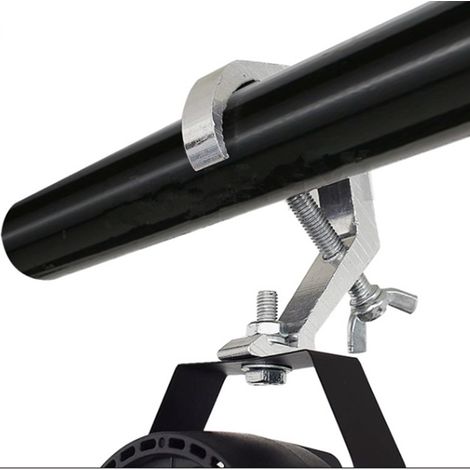 Ortviai Crochets pour projecteurs d’extérieur – Lot de 10 en aluminium moulé sous pression, largeur 20 mm, compatibles tubes 30–52 mm (1/4)