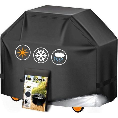Housse Barbecue Exterieur,Housse Barbecue,Housse Plancha Exterieur,Bache Barbecue Exterieur,Couverture de Grill Anti-Ven Étiquette (1/4)