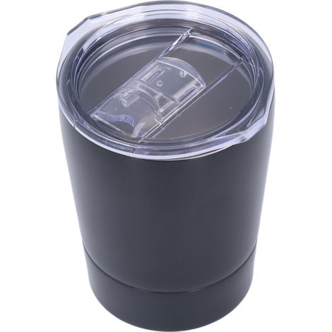 260 ml Edelstahl-Isolierbecher, ideal für Reisen, Büro und Outdoor-Aktivitäten, Farbe: Schwarz. (1/5)