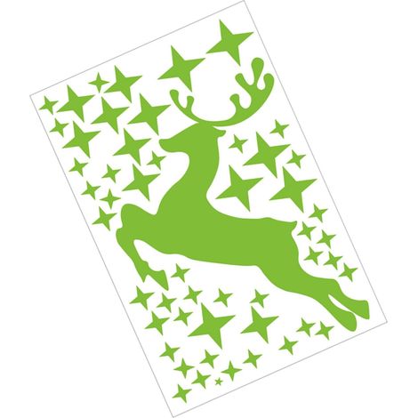 Autocollant SUPVOX Cerf courant phosphorescent sticker mural (1/5)
